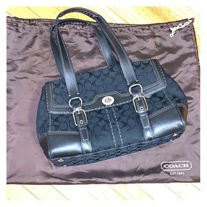 Canvas and Leather Coach Purse